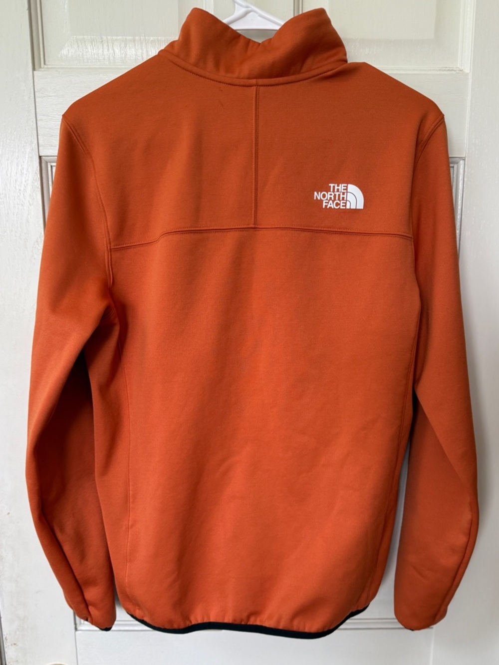 The North Face Mens Small Orange Full Zip Jacket Fleece Outdoor Layer - Picture 7 of 16